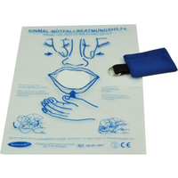 Actiomedic MediSave Beatmungstuch mit Schlüsselanhänger 548.301.90001,  Material: Nylon,  Maße (Tasche): 8 x 6 cm