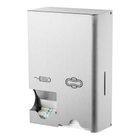 All Care Tampon- und Bindenspender klein Edelstahl 19124,  Maße (B x H x T): 201 x 312 x 100 mm