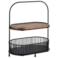 APS "ALL ROUNDER" Etagere 2-stufig,  5-teilig 30336,  1 Set= 1 Etagere,  2 Körbe,  2 Servierbretter