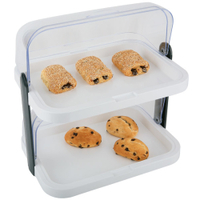 APS DOPPELDECKER Buffet-Vitrine 09200,  Maße (B x L x H): 44 x 32 x 44 cm,  weiß