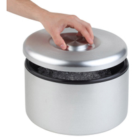 APS Eisbox,  Eisbehälter Edelstahl,  inkl. Tropfeinsatz 36037,  1 Box,  Farbe: metallic-silber