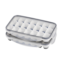 APS Eiswürfelform mit Deckel,  transparent,  PP,  2er Set 36103,  Maße (B x L x H): 25 x 15 x 4 cm