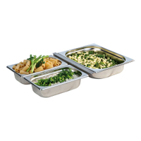 APS GN Behälter,  4-teiliges Set,  stapelbar,  Höhe: 9 cm 81850,  1 Set = 3 Behälter,  1 Adapter