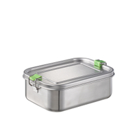 APS Lunchbox mit Trennwand,  Edelstahl 66901,  Fassungsvermögen: 1100 ml