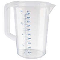 APS Messbecher,  transparent,  geschlossener Griff 30047,  Maße (Ø x H): 12 x 16, 5 cm,  1 Liter