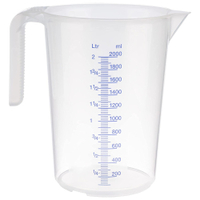 APS Messbecher,  transparent,  offener Griff 30063,  Maße (Ø x H): 15 x 20, 5 cm,  2 Liter