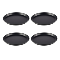 APS Pizzablech,  rund,  stapelbar,  4er Set 67452,  Maße (Ø x H): 28 cm oben,  26 cm unten x 2, 5 cm