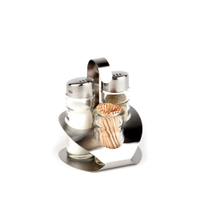APS PRO Pfeffer-/Salz-Menage 40472,  Maße (B x L x H): 9, 2 x 8, 5 x 11, 5 cm,  Pfeffer - Salz - Zahnstoch