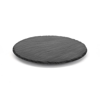 APS Schiefer- und Tortenplatte,  drehbar 00975,  1 Naturschieferplatte,  Farbe: schwarz