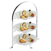 APS Serviergestell 33217,  Maße (B x L x H): 33 x 24 x 43 cm,  für 3 Teller max. Ø 27 cm