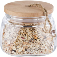 APS Vorratsglas WOODY 82255,  Maße (Ø x H): 14 x 11 cm,  1 Liter