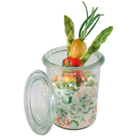APS Weck-Glas mit Deckel,  12er Set 82314,  Maße (Ø x H): 6 x 8 cm,  160 ml