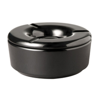 APS Windaschenbecher,  Aschenbecher mit Deckel,  Melamin 83489,  1 Zigarettenascher,  Farbe: schwarz