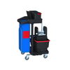 Arcora ECOBLACK 100 Reinigungswagen aus 97% Rezyklat EB100RC,  Maße (L x B x H): 75 x 68 x 114 cm