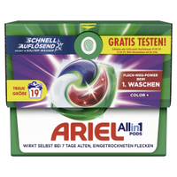 Ariel All in 1 Color PODS Colorwaschmittel 8700216240963,  Kartonbox für ca. 19 Waschladungen