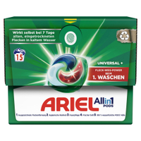 Ariel All in 1 Universal PODS Universalwaschmittel 8006540905821,  1 Packung = 15 Pods à 21, 4 g
