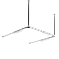 AVENARIUS Serie free living! Duschvorhangstangensystem 9004807010,  Maße: 120 x 120 x 120 cm,  kürzbar