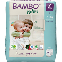 Bambo Windeln Nature Größe 4,  7 - 14 kg,  1 Packung = 24 Windeln
