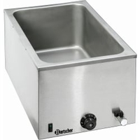 Bartscher 1/1 GN Bain Marie Wärmebehälter mit Hahn 200207,  Tiefe: 200 mm