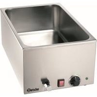 Bartscher 1/1 GN Bain Marie Wärmebehälter mit Hahn 200240,  Tiefe: 150 mm