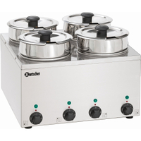 Bartscher Bain- Marie Hotpot,  3, 5 Liter 608035,  4 Töpfe