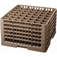 Bartscher Gläserkorb,  49 Fächer,  braun 5355,  Abmessung: 500 x 500 x 306 mm
