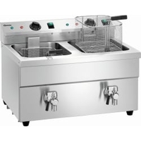 Bartscher Induktion- Doppelfritteuse 162914,  Volumen: 2 x 8 Liter,  480 x 580 x 515 mm