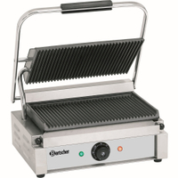 Bartscher Panini Kontaktgrill A150674,  Grillfläche: gerillt