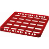 Bartscher Spülkorbteiler 5363,  Abmessung: 500 x 500 x 45 mm,  25 Fächer,  rot