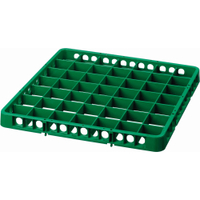 Bartscher Spülkorbteiler 5364,  Abmessung: 500 x 500 x 45 mm,  49 Fächer,  grün