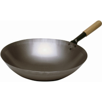 Bartscher Wokpfanne,  Ø36 cm A105960,  Maße: 360 x 560 x 95 mm