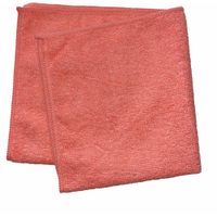 BASIC-LINE Microfasertuch ABL3838RO,  1 Packung = 10 Stück,  38 x 38 cm,  rot