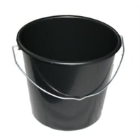 Baueimer schwarz,  12 Liter 10126849,  Durchmesser: 28 cm,  Höhe: 26 cm
