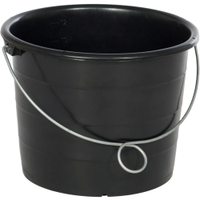Baueimer schwarz,  12 Liter 10126949,  Durchmesser: 28 cm,  Höhe: 26 cm