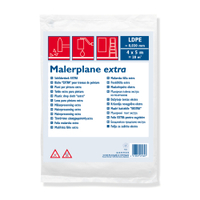 Bauplane LDPE,  transluzent,  4 x 5 m 96945010,  Stärke: 30 µ