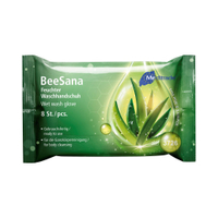 BeeSana Waschhandschuhe,  feucht und Anwendungsfertig 3726,  1 Packung = 8 Stück
