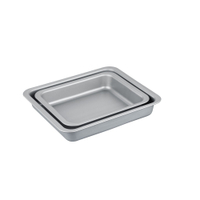 Berndes Auflaufform Set,  2-teilig,  Aluminium 0019122094,  1 Set = 1 Auflaufform: 24 x 20 cm,  1 Auflaufform: 29 x 25 cm