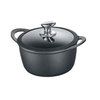 Berndes Kochtopf mit Glasdeckel,  2 Griffe,  Aluguss 099203,  Durchmesser: 20 cm