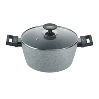Berndes Kochtopf mit Glasdeckel,  2 Kunststoffgriffe 0019572052,  Durchmesser: 24 cm