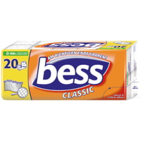 Bess Toilettenpapier Classic,  3-lagig 38704,  1 Packung = 20 Rollen à 180 Blatt