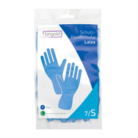BINGOLD Mehrweghandschuhe Latex,  blau 504320,  Größe: S