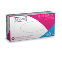 BINGOLD Nitril 30PLUS Einweghandschuh,  dunkelblau 634224,  1 Packung = 100 Stück,  Größe XL