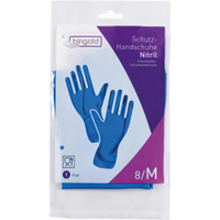 BINGOLD Schutzhandschuh Nitril,  blau 541002,  1 Karton = 12 Packungen = 12 Paar = 144 Paar,  Größe: M
