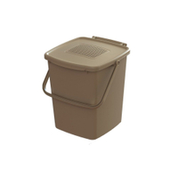 Biologic Biomülleimer mit Geruchsfilter,  braun Volumen: 7 Liter,  Maße (L x B x H): 26 x 20 x 25 cm