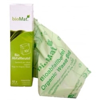 BIOMAT Bioabfallbeutel in Faltschachtel,  10 Liter BS-10-10-NB,  1 Rolle = 10 Beutel,  19µm