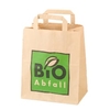 BIOMAT Bioabfallbeutel mit Henkel aus Kraftpapier,  8 Liter PSH-8-NF,  1 Bündel = 20 Stück,  1-lagig nassfest