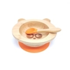 biomondi Breischale Bambus mit Löffel,  250 ml 100562010011,  Farbe: orange