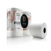 BlackSatino Toilettenpapier Weiß 062700,  1 Paket = 10 x 4 = 40 Rollen à 400 Blatt