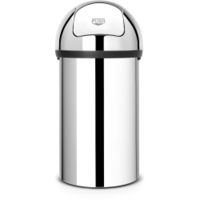 Brabantia Abfallbehälter Push Bin,  60 Liter 402623,  Farbe: Brilliant Steel