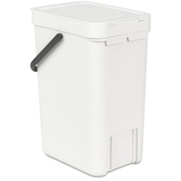 Brabantia Abfalleimer "Sort and Go",  12 Liter 109782,  Farbe: weiß